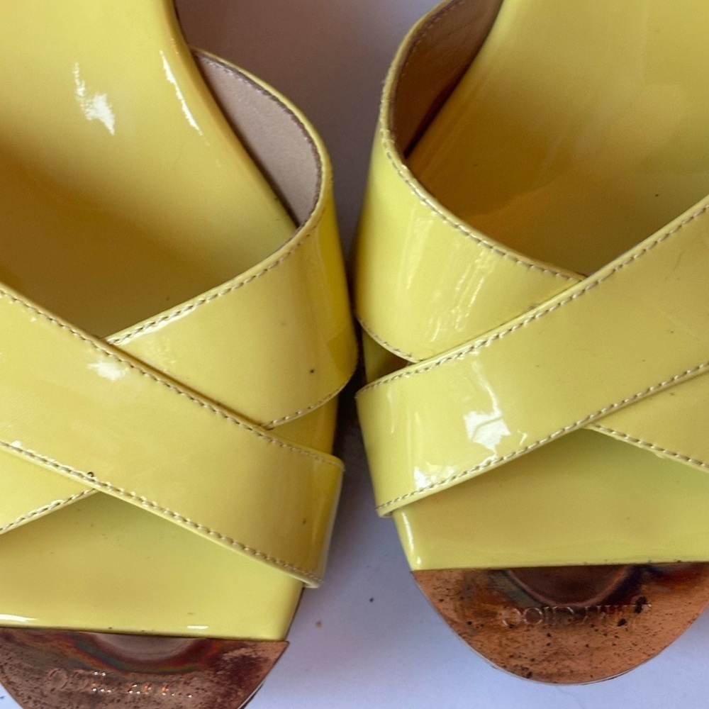 Jimmy Choo Lemon Yellow Mules - Picture 8 of 8